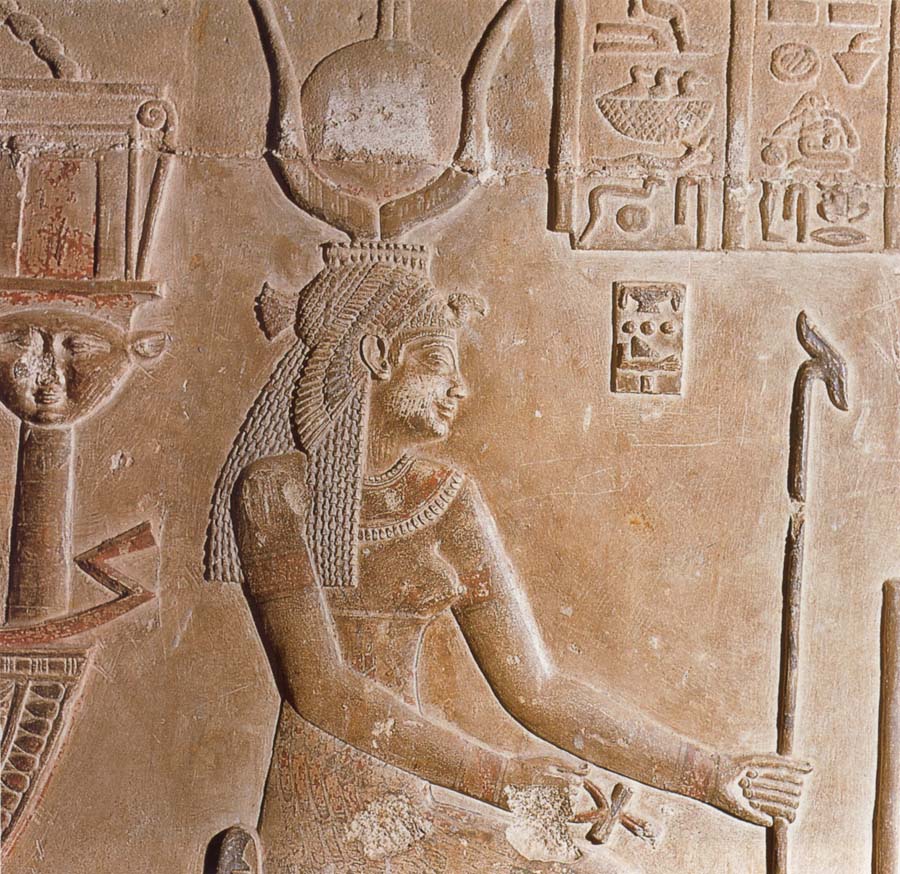 Kleopatra VII. ,Relief,Dendera,Agypten
